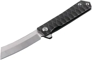 MASALONG Survival Tactical Titanium Handle D2 Blade Pocket Hunting Outdoor Folding Knife (A1)