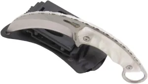 MASALONG Toucan Claw Outdoor tactical Karambit Martial Knife M130 (silver-k)