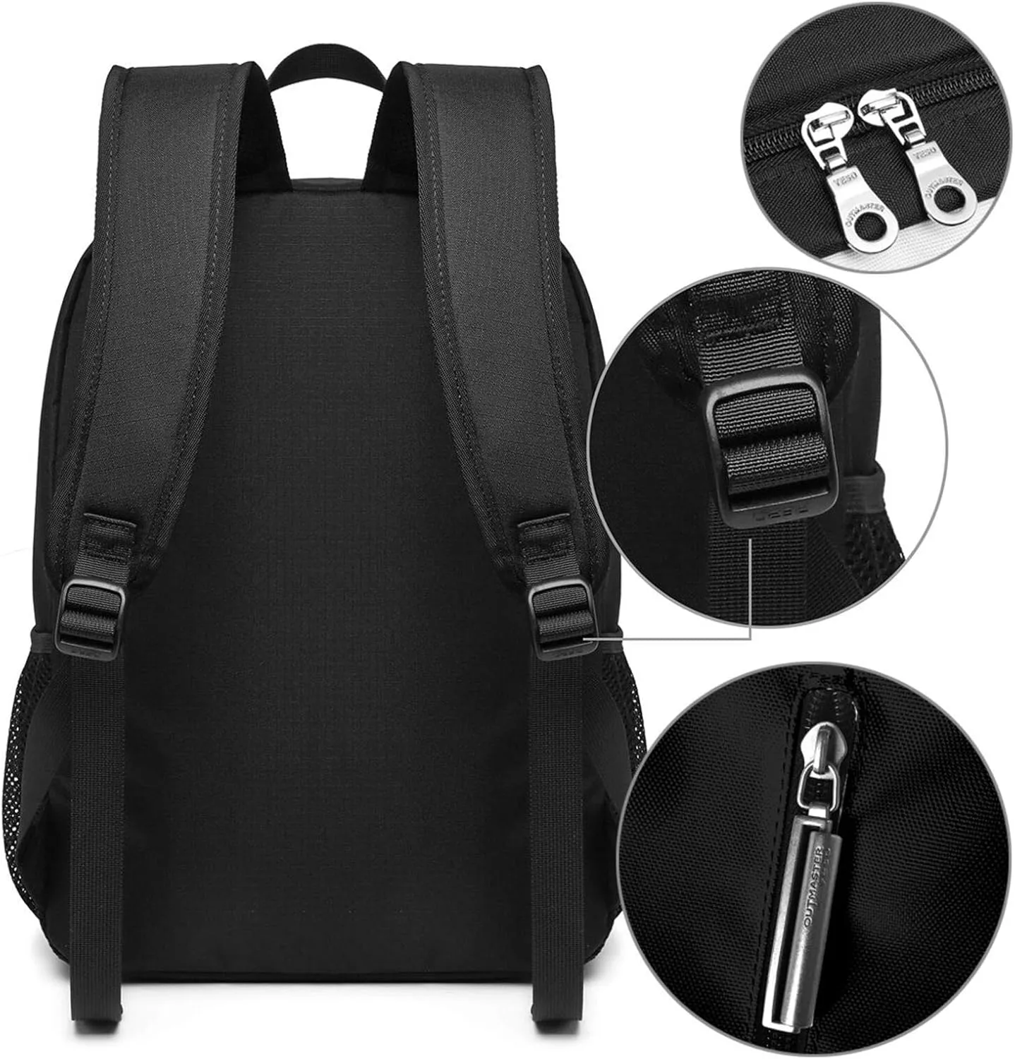 Masonic Shriner Split Lightweight Casual Backpack Knapsack Durable Travel Sports Shoulders Backpacks 17 Inch, Black