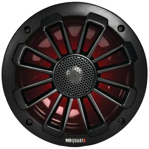 MB Quart NK1-116LB Nautic Series 6.5 120-Watt 2-Way Coaxial Speaker System with Matte Black Finish (With LED Illumination)