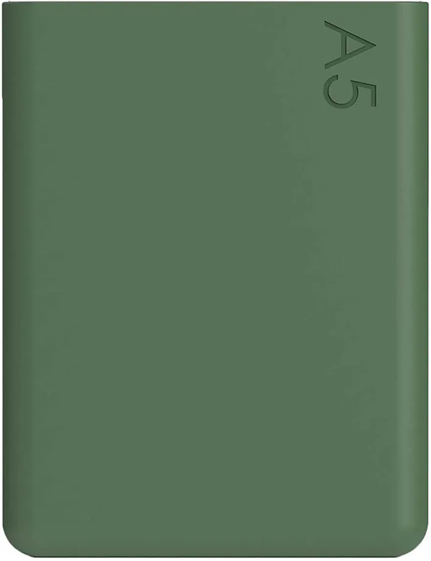memobottle A5 (Moss Green) Bundle - 25oz (750ml) - Bottle, silicone sleeve & lid |Slim Water Bottle for Bags, Beside Books & Laptops | BPA Free Tritan | Modern & Minimalist