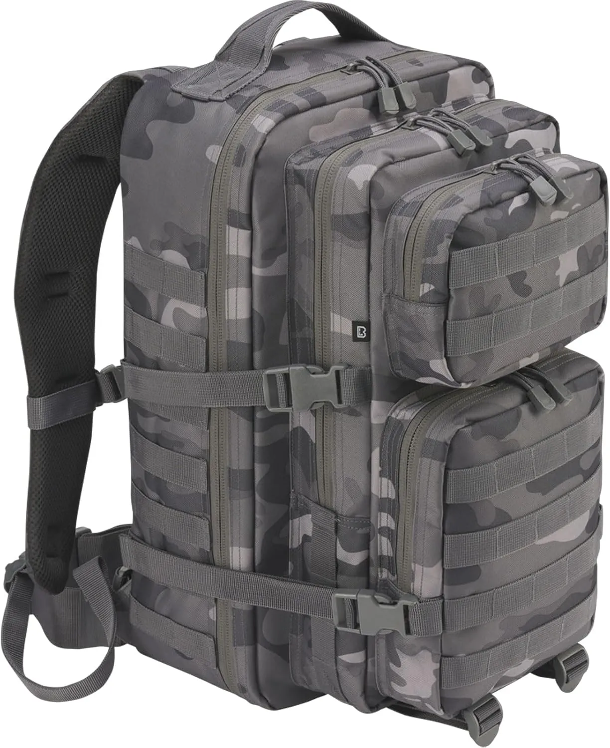 Men's Assault Large 40-Liter Durable Water-Resistant Multi-Functional Active Outdoor Backpack, Grey Camo