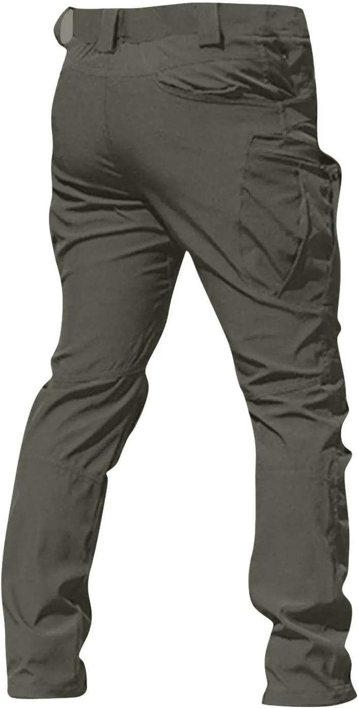 Mens Cargo Pants Water Resistant Relaxed Fit Hiking Work Pants Multi Pockets Flex Baggy Tactical Pants
