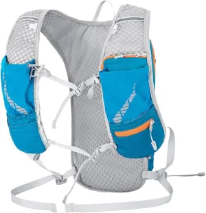 Mens Running Vest - Reflective Hydration Chest Backpack - Running Vest for Workouts Hiking Cycling with Reflective Strip and Signal Whistle, Blue, Large