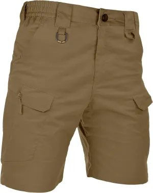 Men's Tactical Cargo Shorts 9.5 Inches Waterproof Ripstop Elastic Waist BDU Hiking Shorts Work