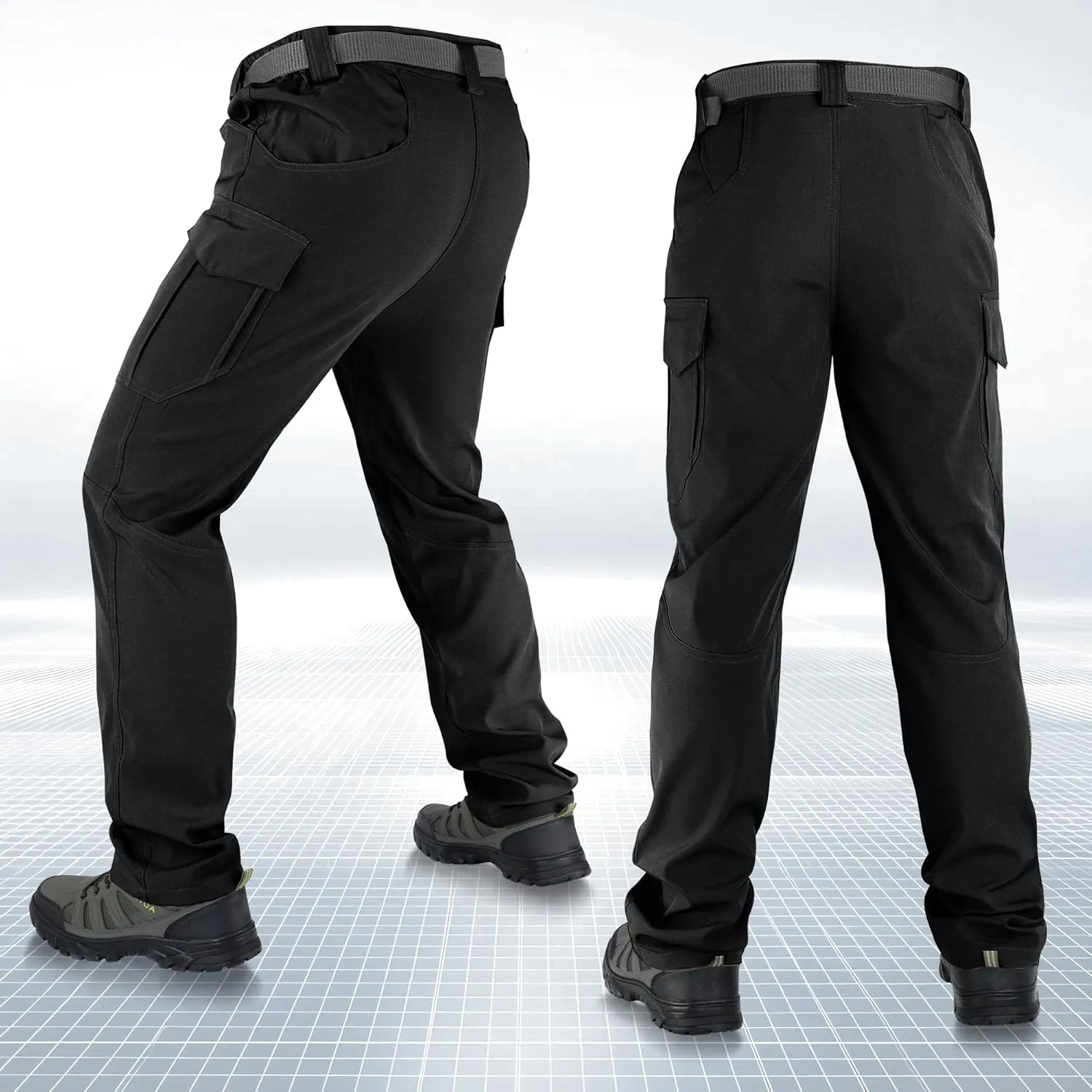 Men's Tactical Pants Durable Cargo Work Pants with Stretch Fabric,EDC Hiking Pants, Outdoor Hunting Appare