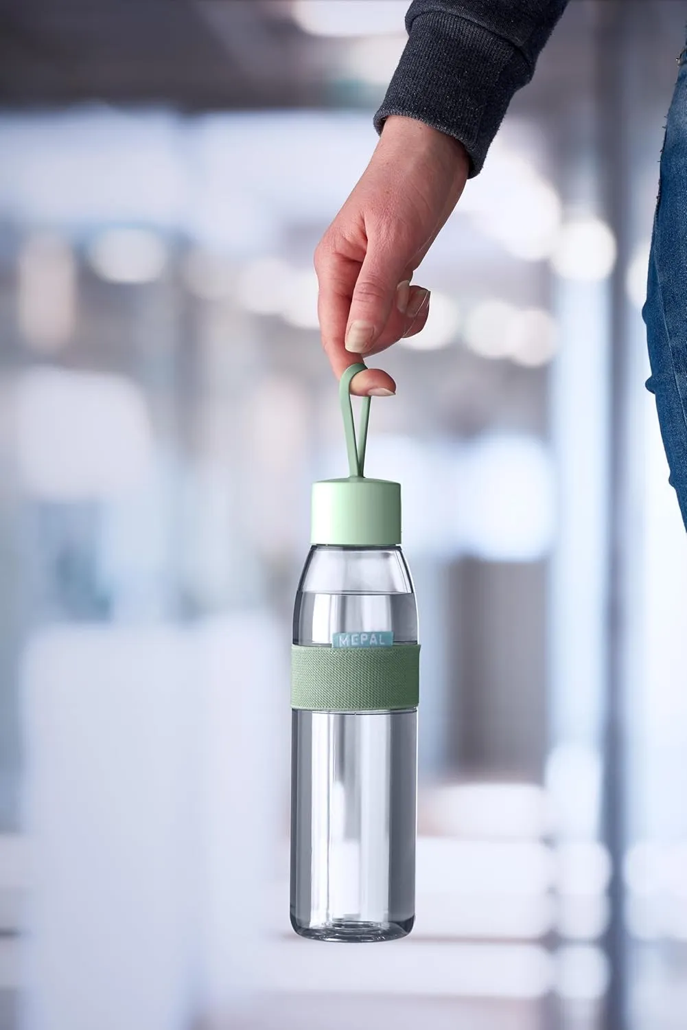 Mepal – Water Bottle Ellipse – Reusable Water Bottle – Leak Proof Drinking Bottle Suitable For Carbonated Drinks – BPA-Free - 500 ml – Nordic blue