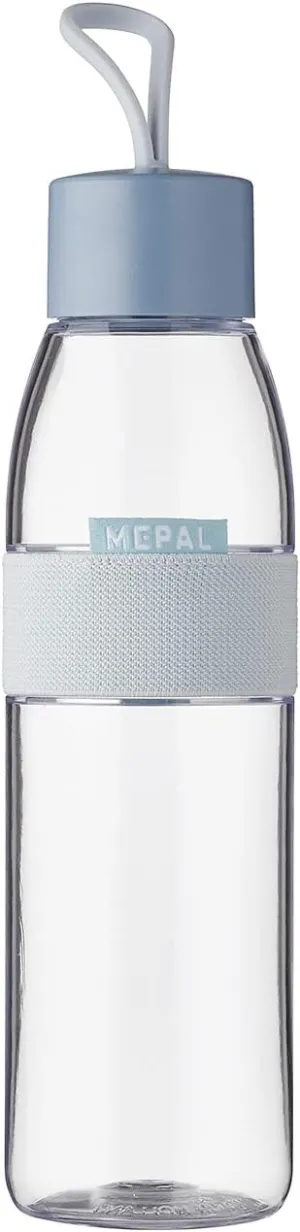 Mepal – Water Bottle Ellipse – Reusable Water Bottle – Leak Proof Drinking Bottle Suitable For Carbonated Drinks – BPA-Free - 500 ml – Nordic blue