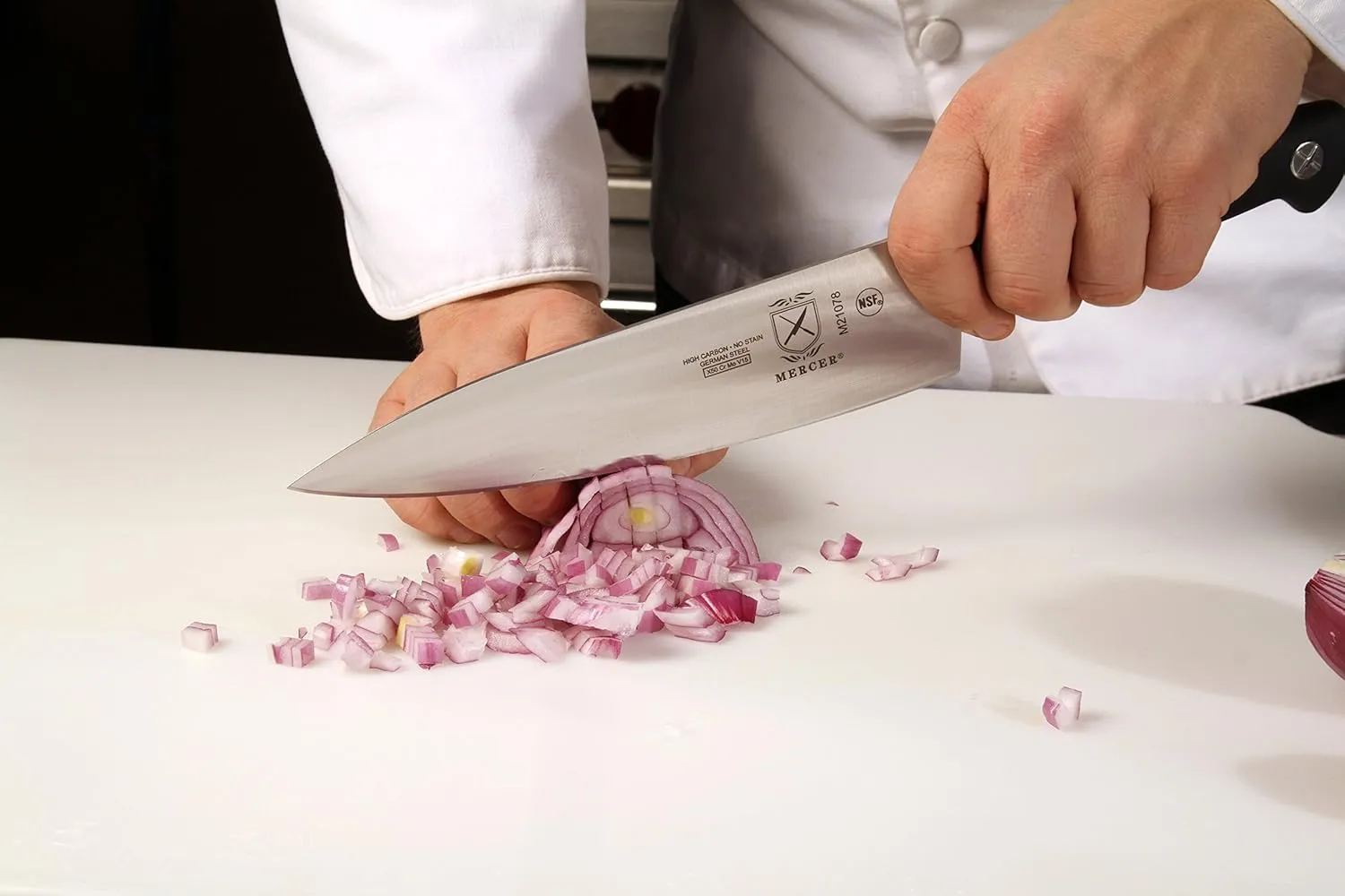 Mercer Culinary M21078 Genesis 8-Inch Short Bolster Chef's Knife,Black