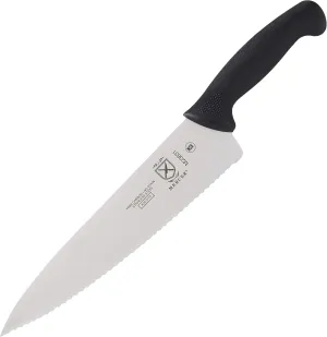 Mercer Culinary M23831 Millennia Black Handle, 10-Inch Wavy Edge, Chef's Knife