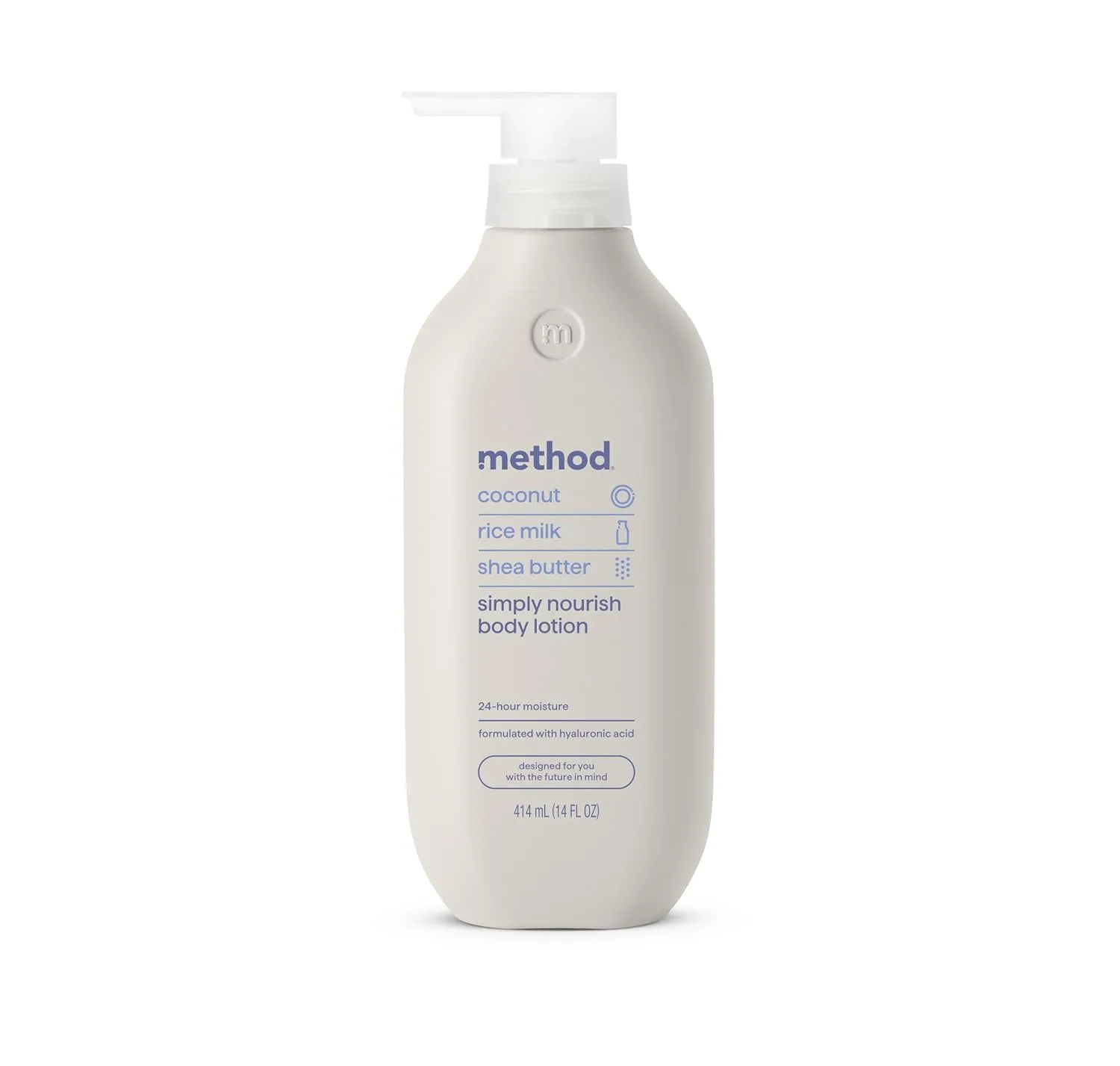 Method Body Lotion, Simply Nourish, Coconut, Rice Milk   Shea Butter notes, 24 Hours of Moisture 14 oz
