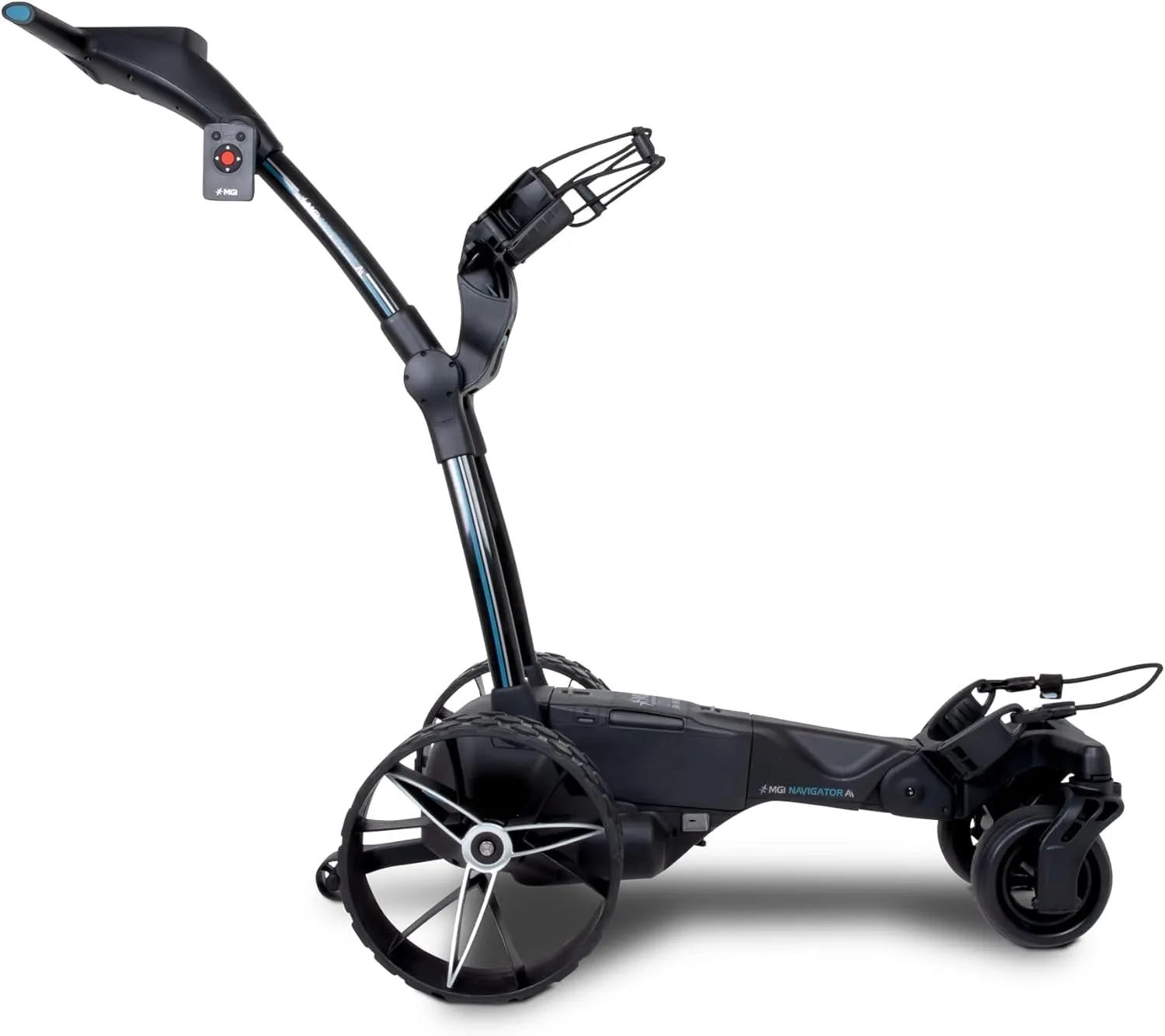 MGI Navigator Ai GPS  Remote Golf Cart with Accessories | Power Bundle | 3-Year Warranty | 36 Holes Extended Battery (Power & Cooler)