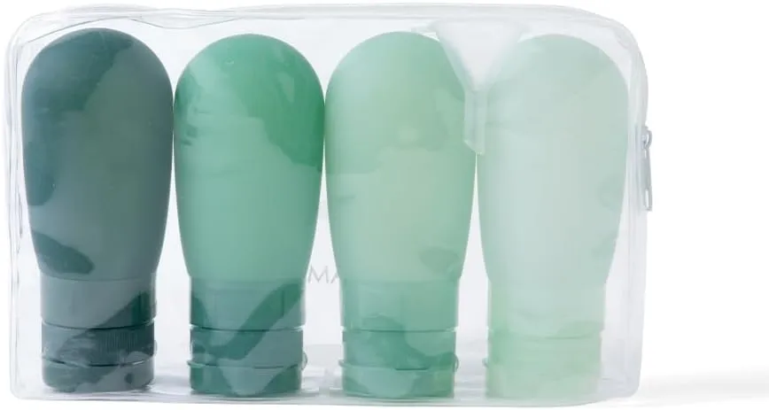 MIAMICA Silicone Bottle Set - Clear/Green