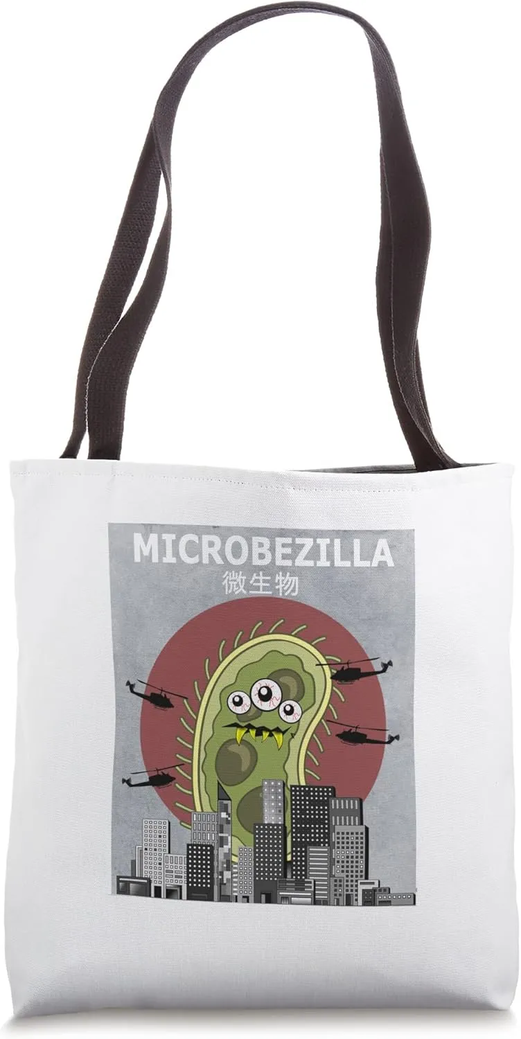 Microbezilla Microbe Microbiology Tote Bag