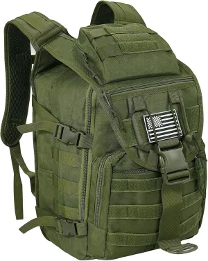 Military Tactical Backpack for Men 35L Army Assault Hiking Camping Backpacks with Molle System (Army Green)