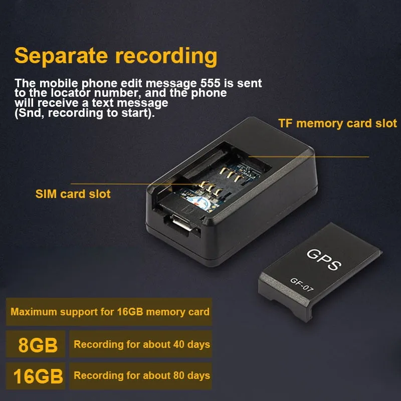 Mini GPS Tracker Compact & Portable Real Time Tracking Device  GPS Tracker  for Vehicles Car Kids Elderly Dogs & Motorcy