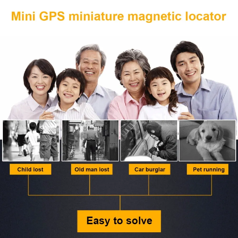 Mini GPS Tracker Compact & Portable Real Time Tracking Device  GPS Tracker  for Vehicles Car Kids Elderly Dogs & Motorcy