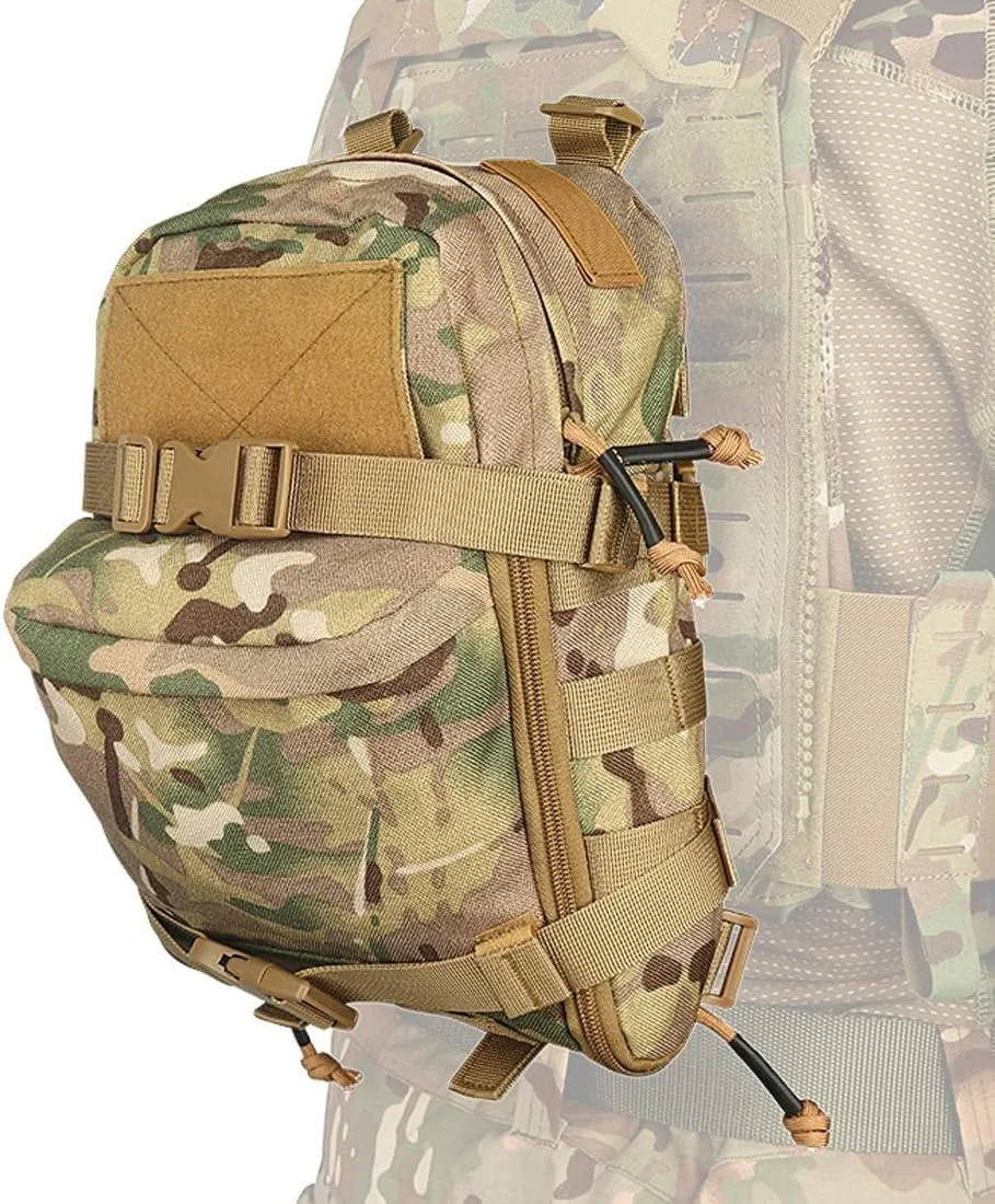 Mini Tactical MOLLE Hydration Pack Water Reservoir Bag Outdoor Water Bladder Carrier Pack for Tactical Vest Backpack
