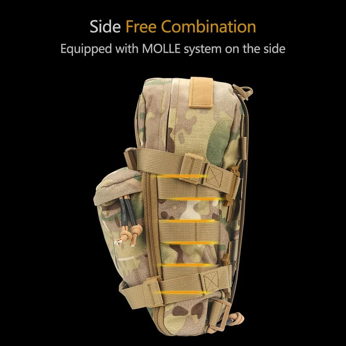 Mini Tactical MOLLE Hydration Pack Water Reservoir Bag Outdoor Water Bladder Carrier Pack for Tactical Vest Backpack