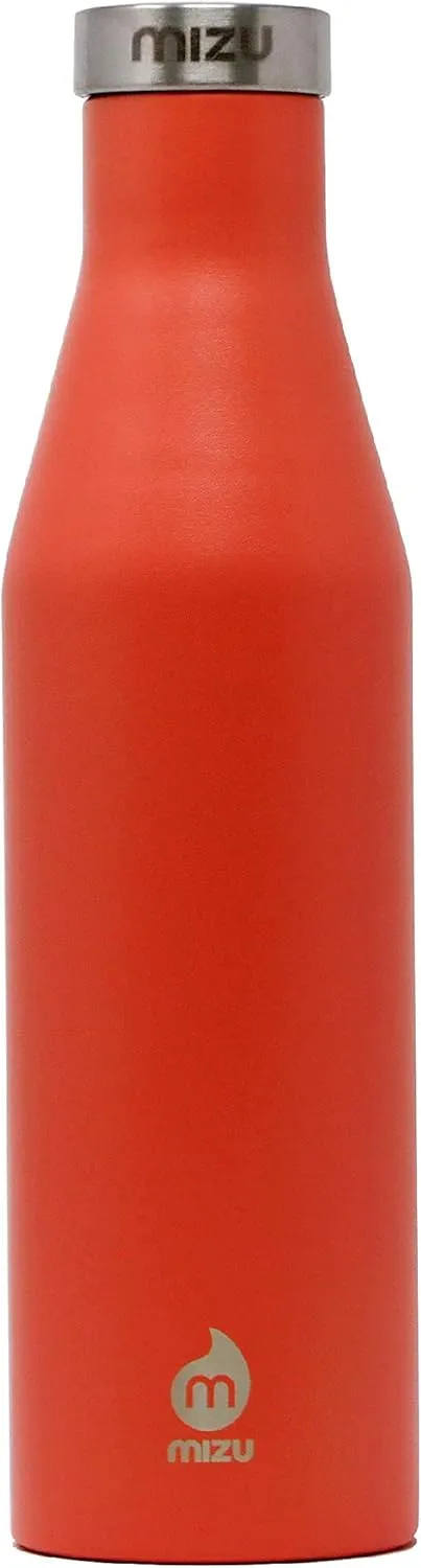Mizu - S6 Slim Series Water Bottle | 19 oz. Double Wall Stainless Steel Vacuum Insulated | Narrow Mouth with Leak Proof Cap | Multiple Colors | BPA Free
