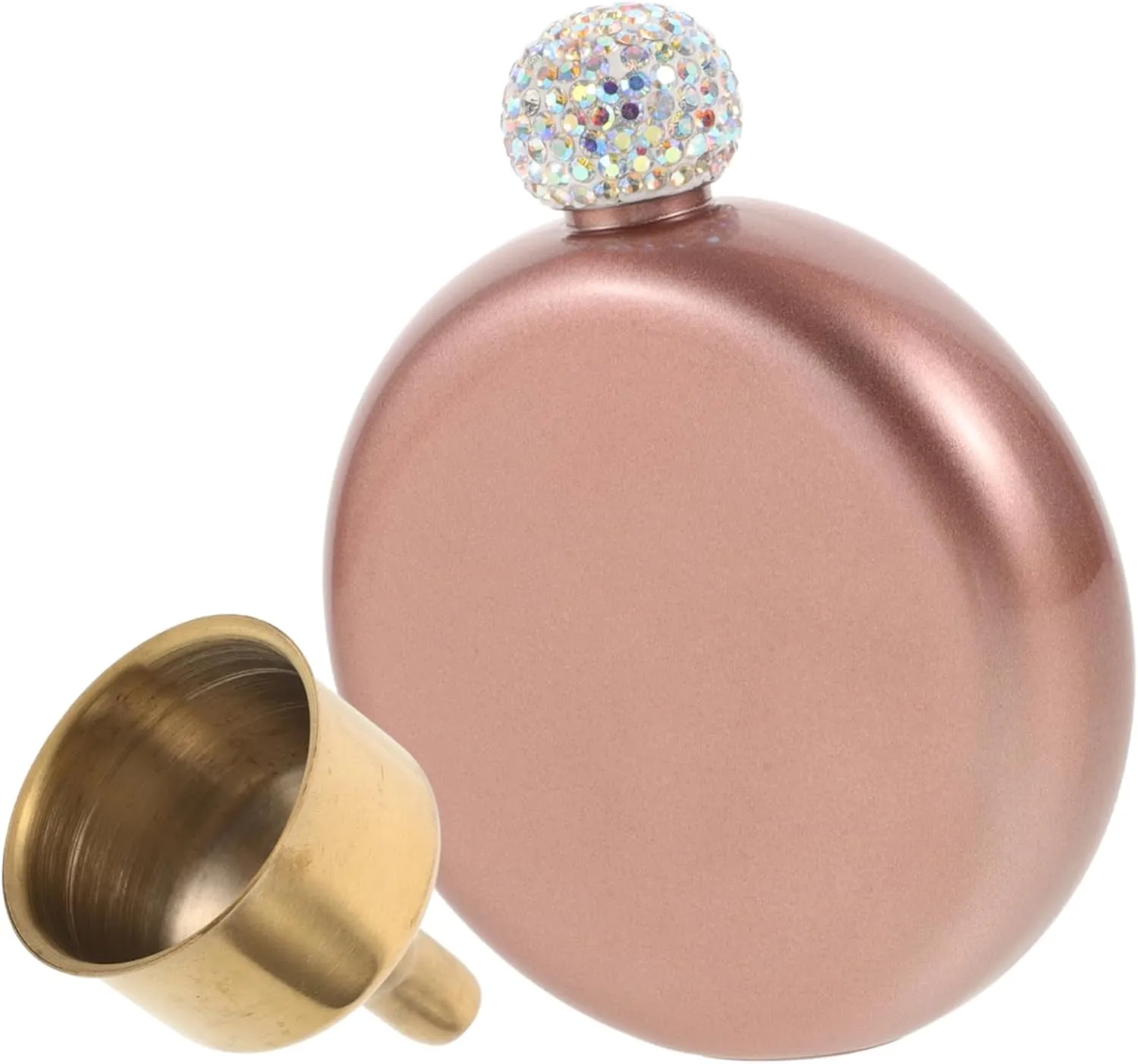 Mobestech Stainless Steel Flask 5oz Pocket Flask for Women Leakproof Bottle for Hiking Fishing Boating