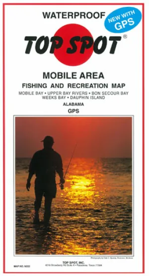 Mobile Area AL Top Spot Fishing Map N222