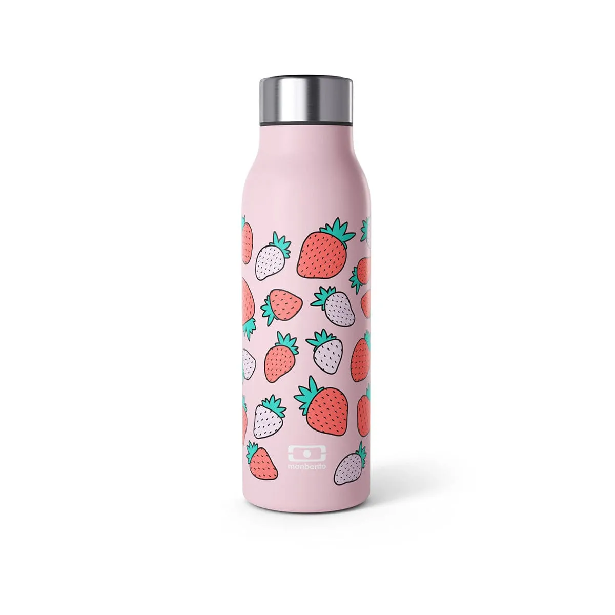 Monbento Genius Graphic Strawberry The Smart Insulated Stainless Steel Bottle 500ml