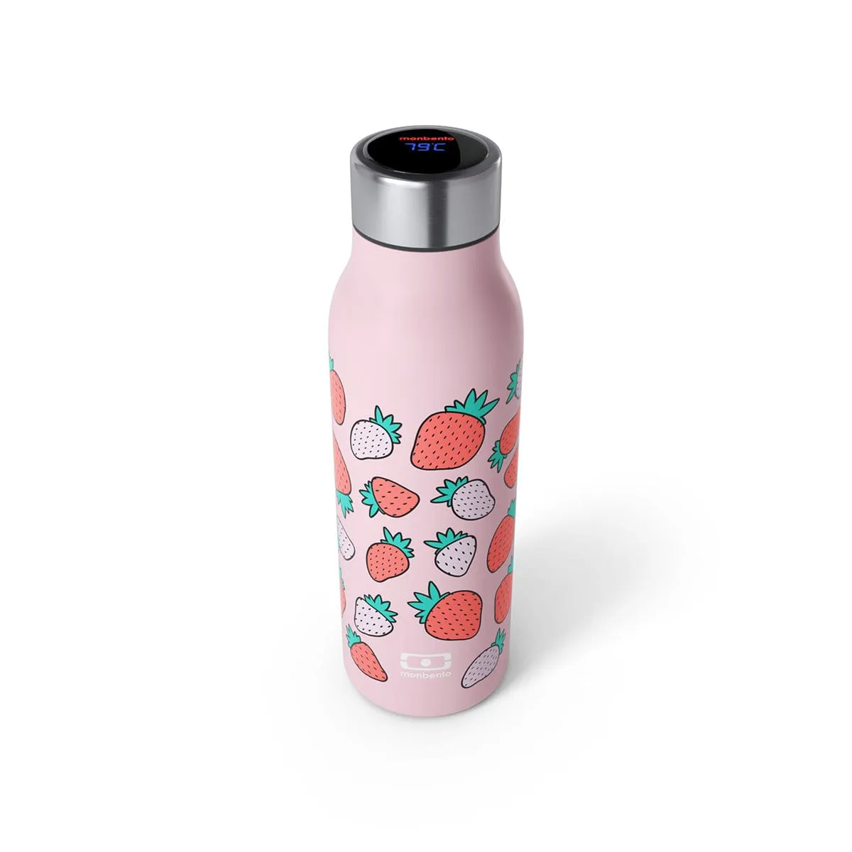 Monbento Genius Graphic Strawberry The Smart Insulated Stainless Steel Bottle 500ml