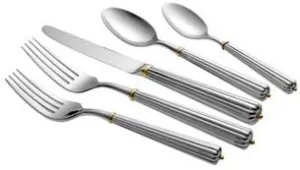 Monique Lhuillier Waterford Fete d'or Stainless 5-Piece Place Setting