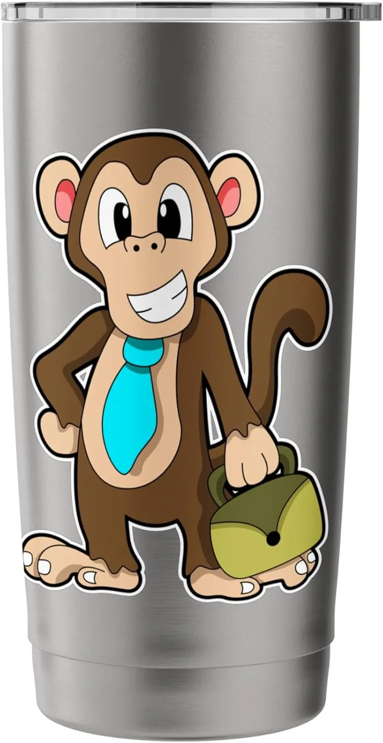 Monkey Entrepreneur Bag Stainless Steel Insulated Tumbler