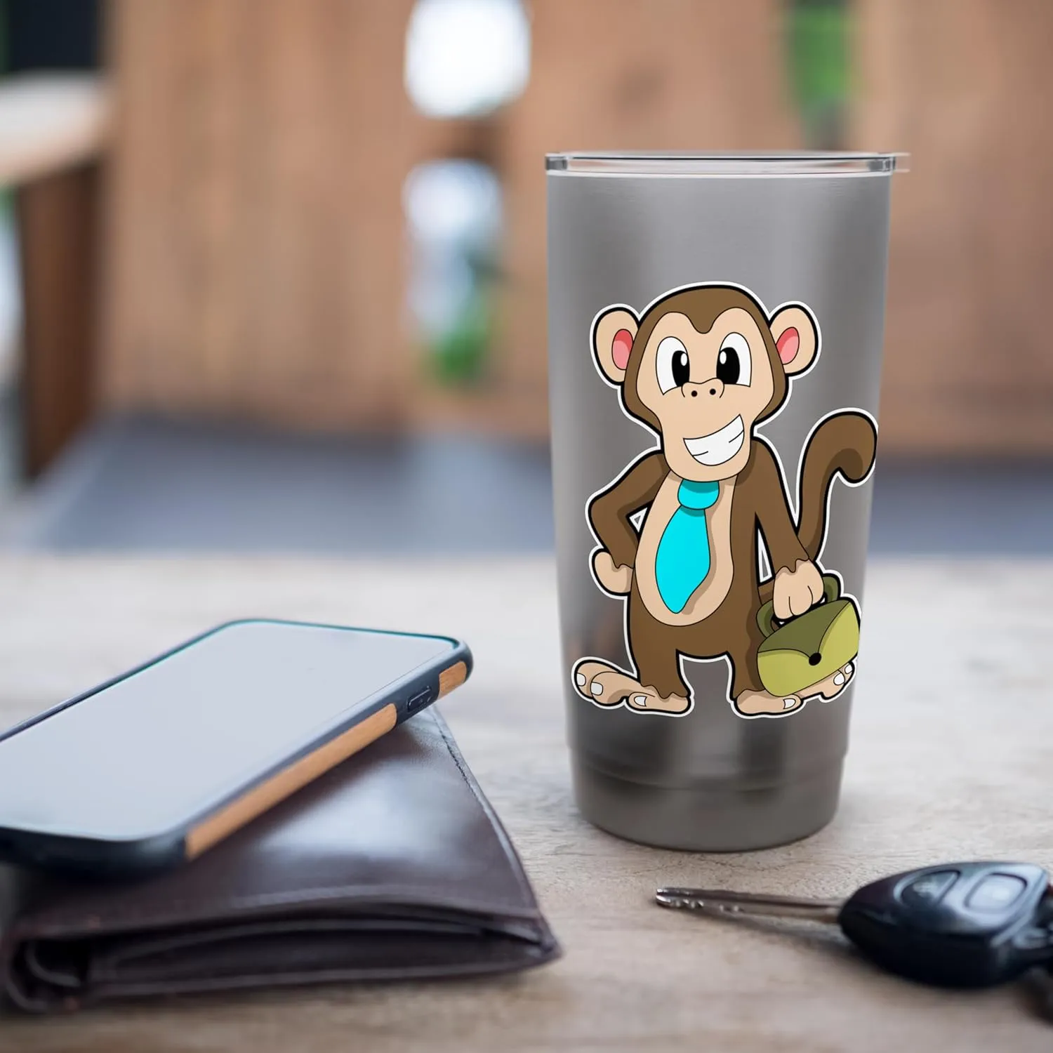Monkey Entrepreneur Bag Stainless Steel Insulated Tumbler