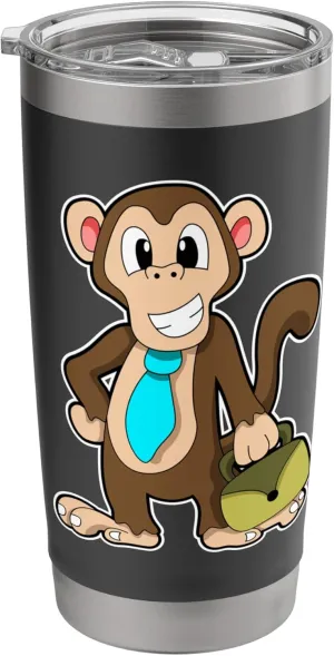Monkey Entrepreneur Bag Stainless Steel Insulated Tumbler
