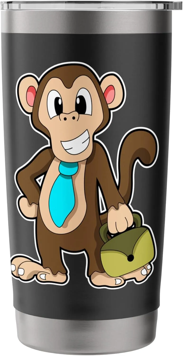 Monkey Entrepreneur Bag Stainless Steel Insulated Tumbler