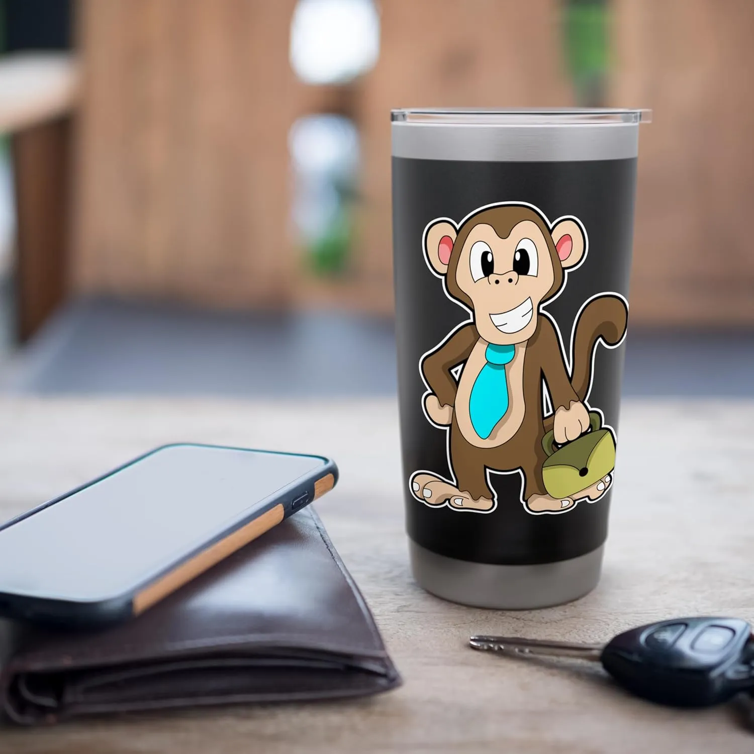 Monkey Entrepreneur Bag Stainless Steel Insulated Tumbler