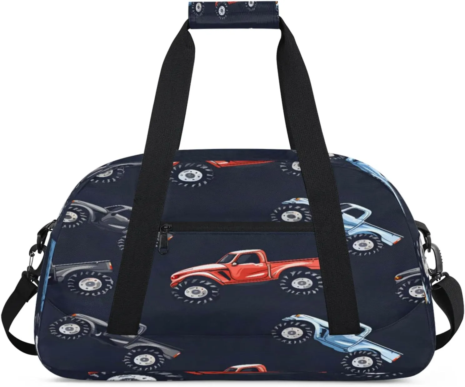 Monster Truck Gym Bag for Women Men, Sports Travel Duffel Bag Lightweight Workout Bag Carry On Overnight Weekender Bag