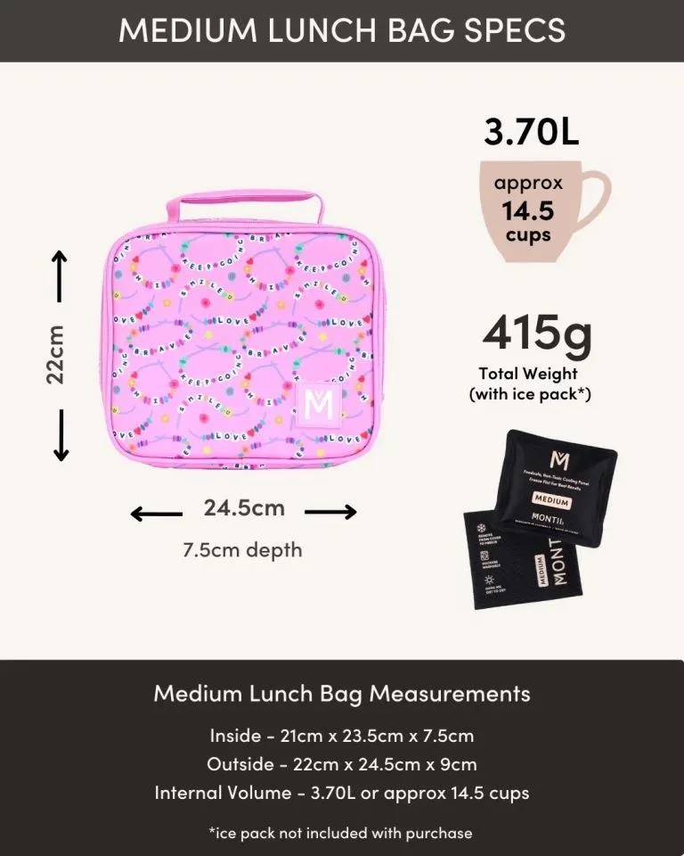 MontiiCo medium insulated lunch bag - block land