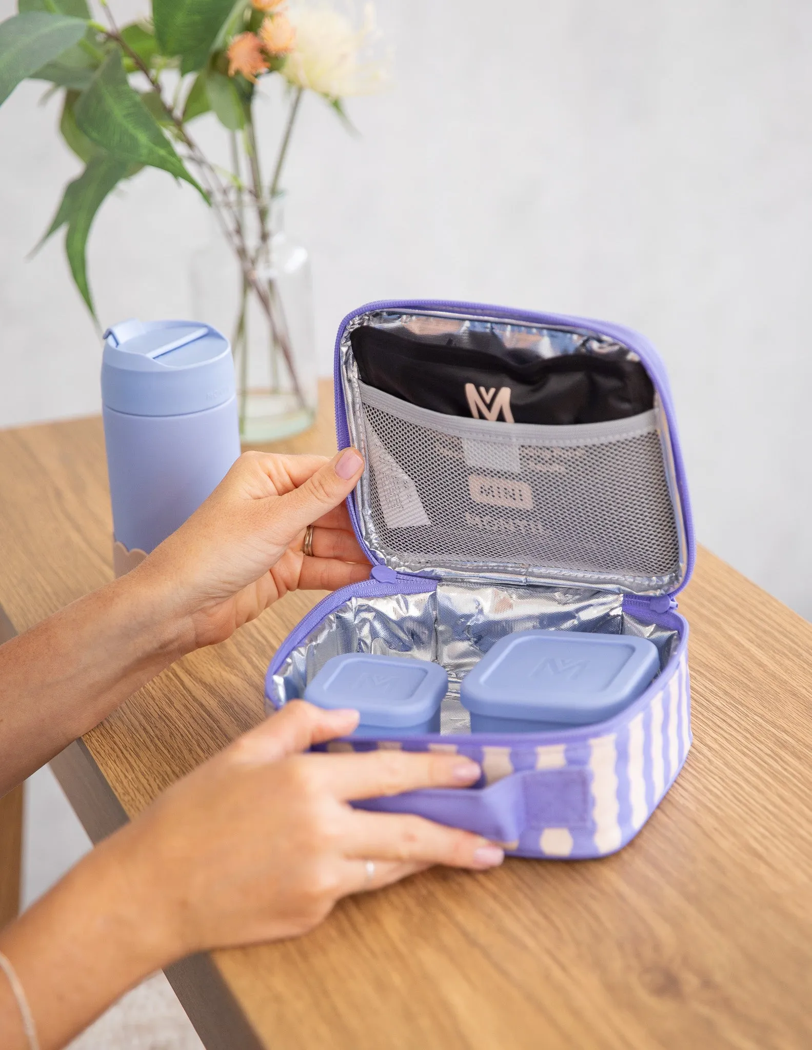 MontiiCo Mini Insulated Lunch Bag - Ripple Cloud