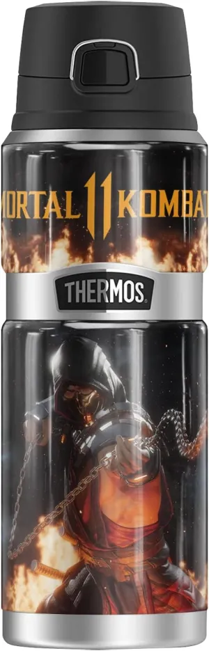 MORTAL KOMBAT 11 OFFICIAL Scorpion Vs Sub-Zero THERMOS STAINLESS KING Stainless Steel Drink Bottle, Vacuum insulated & Double Wall, 24oz