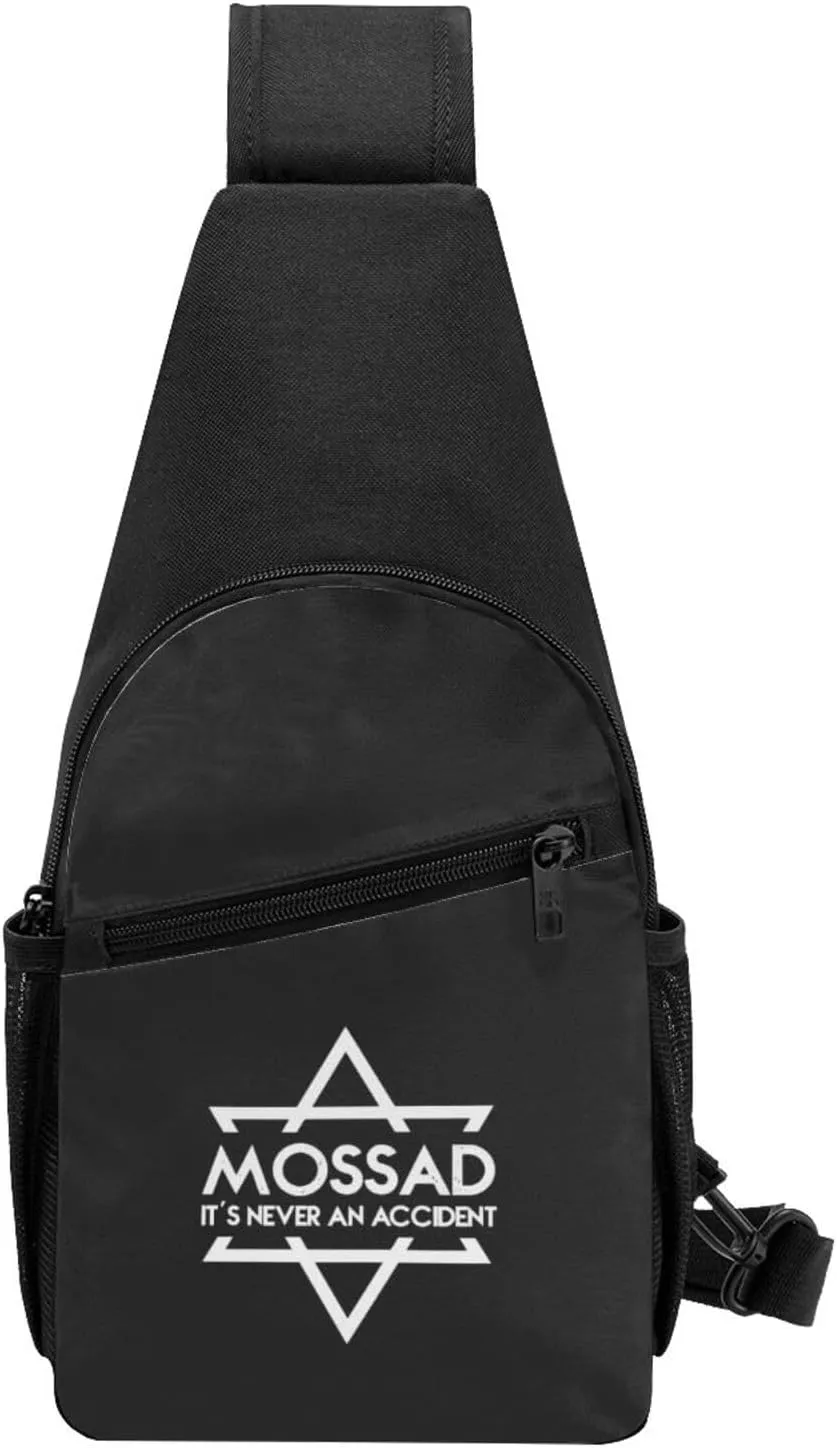 Mossad Its Never An Accident Unisex Chest Bag Lightweight Crossbody Shoulder Bag Travel Pocket