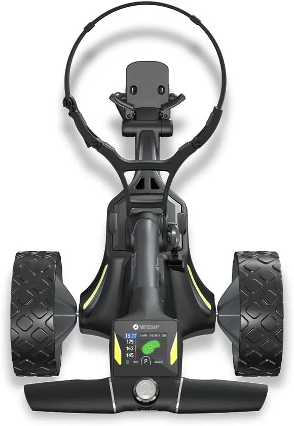 Motocaddy Caddy Cart Bundle with Holders for Umbrella/Scorecard/Drink, Device Cradle, Volvik VS4 Premium Balls, Volvik Leather Belts, and 5 Golf Markers 1 Magnetic Clip