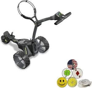 Motocaddy M3 GPS Electric Caddy Cart, NO Remote, Bundle with Holders for Umbrella/Scorecard/Drink, Device Cradle, 5 Ball Markers, & 1 Magnetic Hat Clip