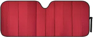 Motor Trend - AS-312-RD Front Windshield Sun Shade - Jumbo Accordion Folding Auto Sunshade for Car Truck SUV - Blocks UV Rays Sun Visor Protector - Keeps Your Vehicle Cool - 66 x 27 Inch (Red)