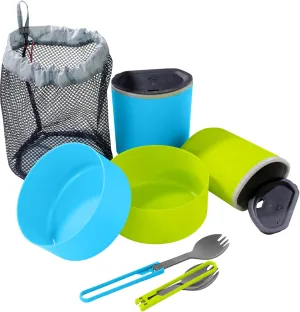 MSR 2-Person Camping Mess Kit, Blue, Green