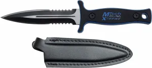 MTech USA XTREME MX-8059BL TACTICAL TWO TONE BLACK & BLUE 9" BOOT KNIFE   SHEATH