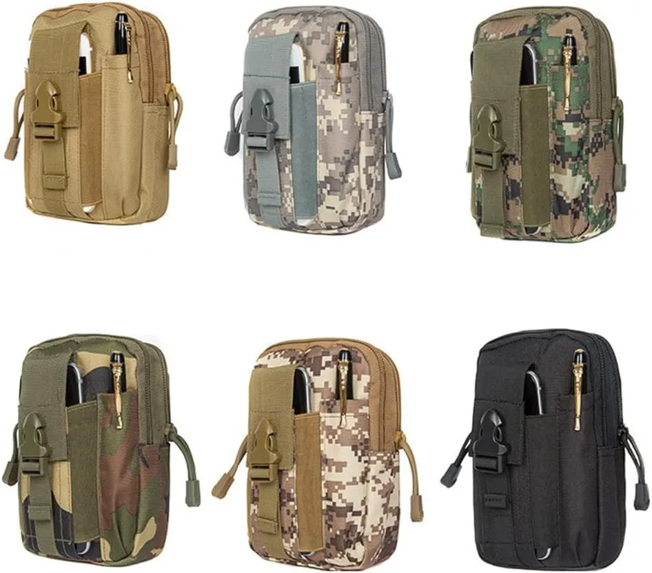 Multifunctional Belt Bag, Zcargel Nylon Waist Bag Multipurpose Waist Bag Compact and Lightweight Multifunctional Cycling Bag Coin Purse Mobile Phone Bag for Camping Hiking Cycling Climbing