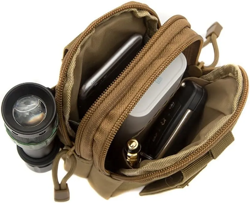 Multifunctional Belt Bag, Zcargel Nylon Waist Bag Multipurpose Waist Bag Compact and Lightweight Multifunctional Cycling Bag Coin Purse Mobile Phone Bag for Camping Hiking Cycling Climbing