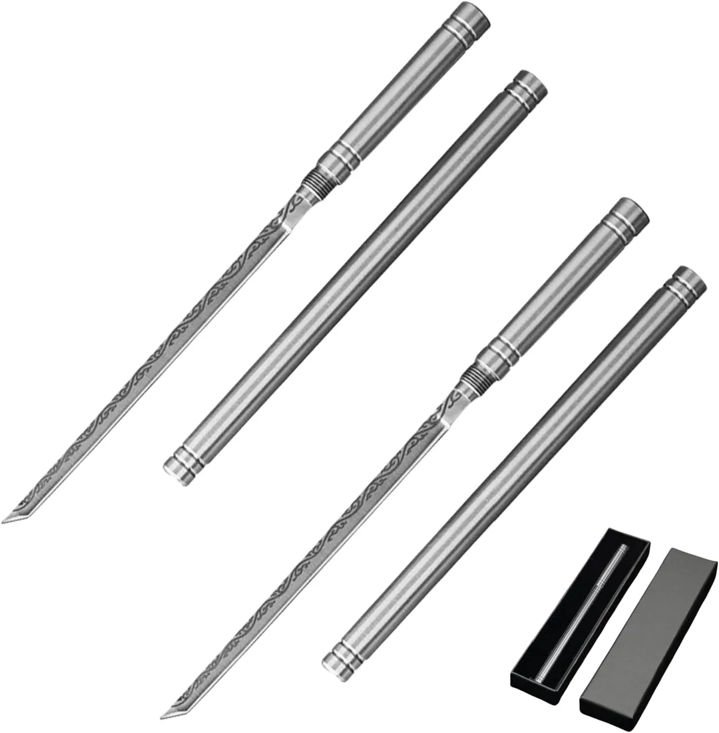 Multipurpose Outdoor Portable Fruit Knife With Sheath - Mini Stick Knife, Multifunction Sharp Stainless Steel Blade Knife, Cuchillo Multiusos Para Fruta PortáTil Para Exteriores Con Funda (2pcs)