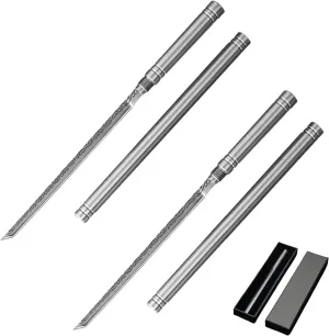 Multipurpose Outdoor Portable Fruit Knife With Sheath - Mini Stick Knife, Multifunction Sharp Stainless Steel Blade Knife, Cuchillo Multiusos Para Fruta PortáTil Para Exteriores Con Funda (2pcs)