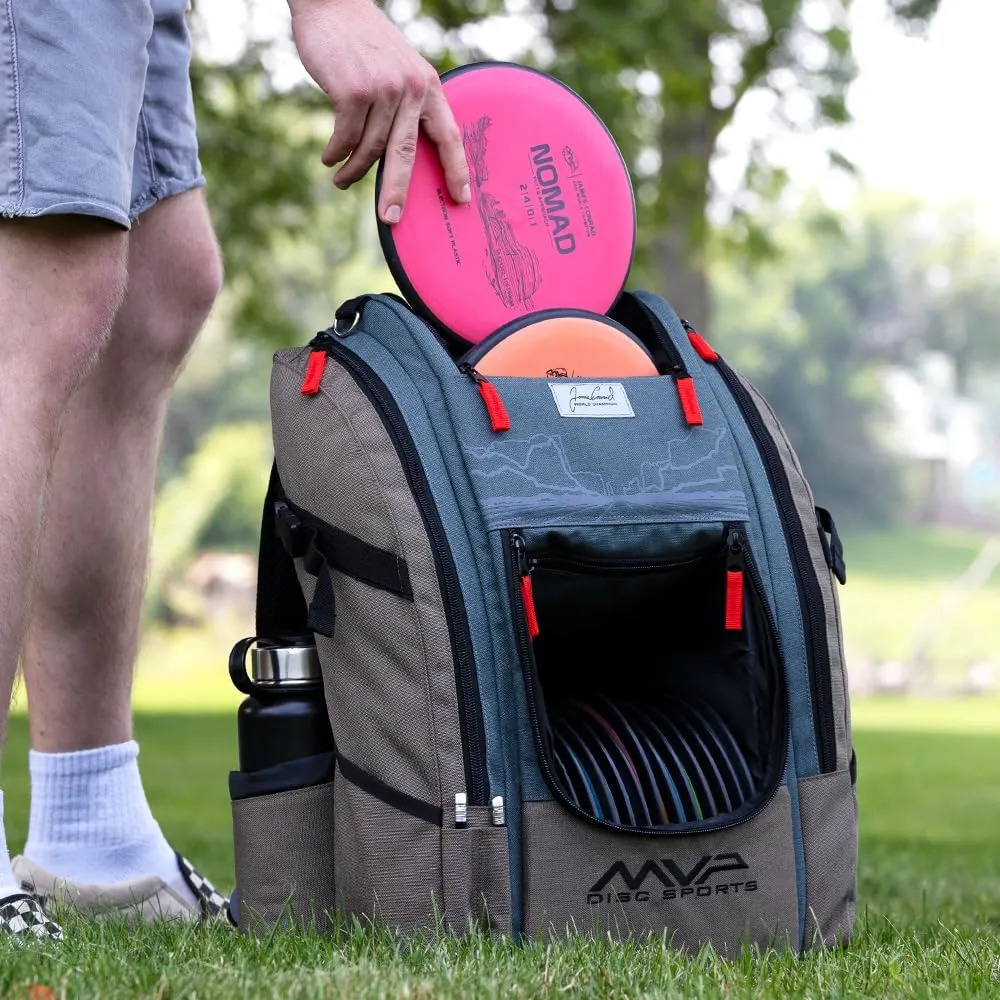 MVP Disc Sports James Conrad Voyager Series Backpack Disc Golf Bag (Choose Your Color and Size)