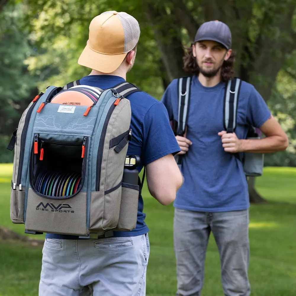 MVP Disc Sports James Conrad Voyager Series Backpack Disc Golf Bag (Choose Your Color and Size)